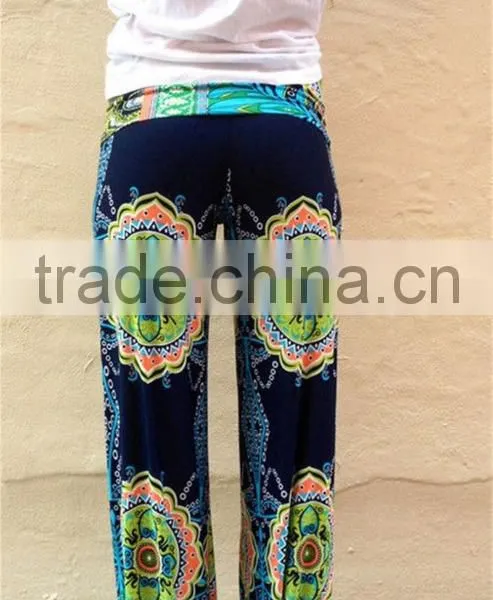 Shandao Women's Fashion Floral Print Trousers photo-3