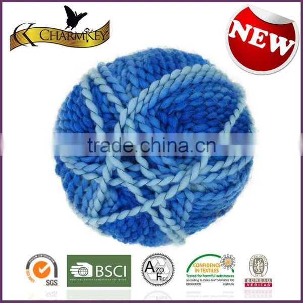 Charmkey Baby Knitting Yarn Good Elastic Rainbow Polyester Textured Yarn photo-4