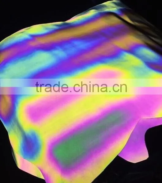 Wholesale Popular Colorful Rainbow Reflective Sewing Fabric,rainbow Reflective Belt Material for Handbag photo-3