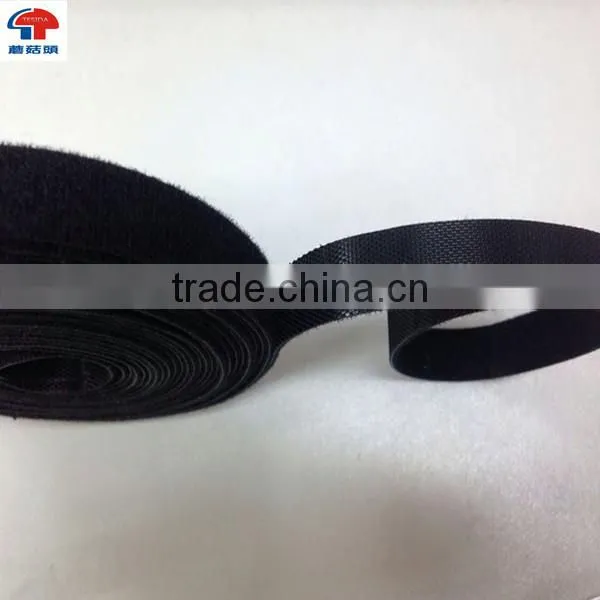 Black Nylon Strong Sticky Back To Back Hook And Loop Fastener Tape photo-2