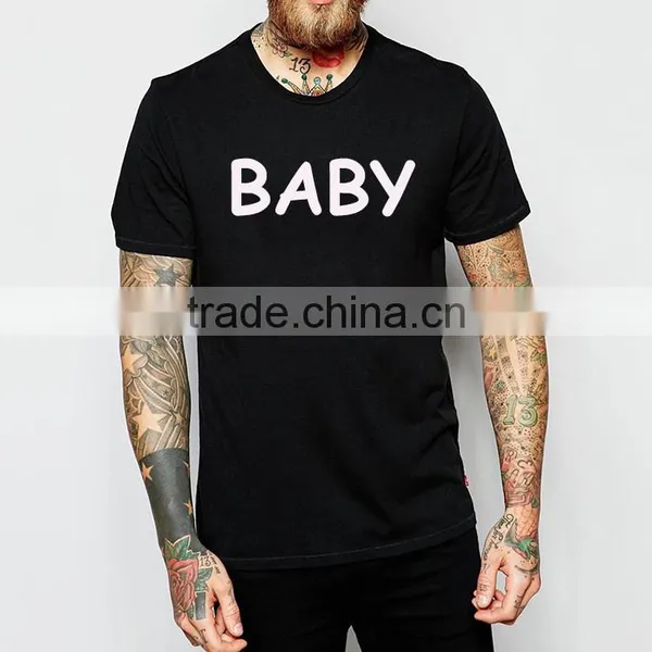 100% Cotton Custom Logo Silk Print Mens Short Sleeve O Neck T Shirts