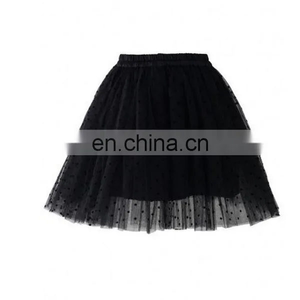 Polka Dots Tulle Skirt in Black photo-3