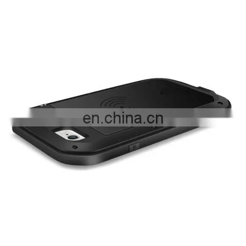 Metal Protective Case With QI Standard Wireless Charger Receiver and Gorilla Toughened Glass Film for IPhone 6 photo-2