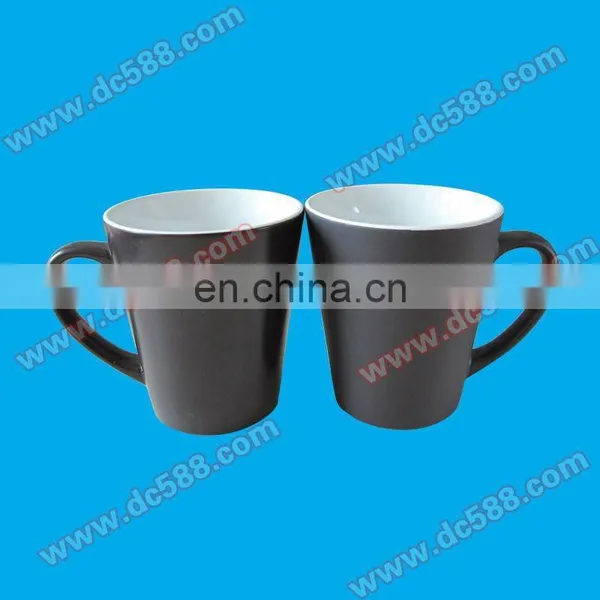 Heat Sensitive Color Changing Magic Cone-shape Mugs With Coating for Sublimation Printing