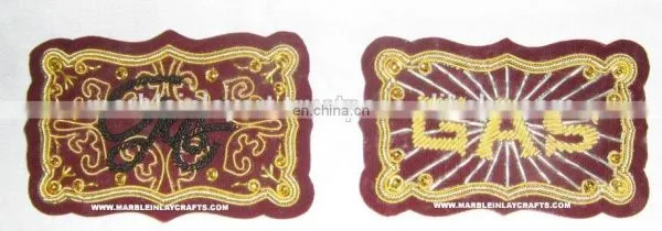 Blazer Badges Handmade Badge, Hand Embroidered Bullion Wire Blazer Badges