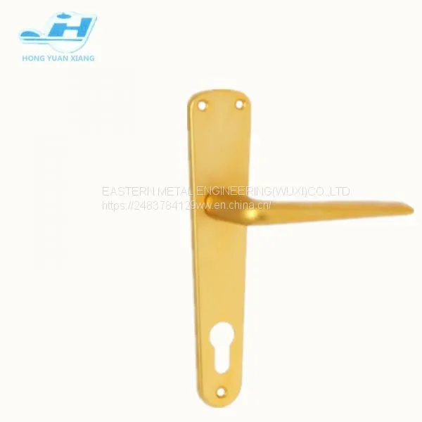 Normal Style Square Plate Aluminum Door Handle With Cylinder Hole Mortise Door Lever Handle Hot Sales Door Lock Handle