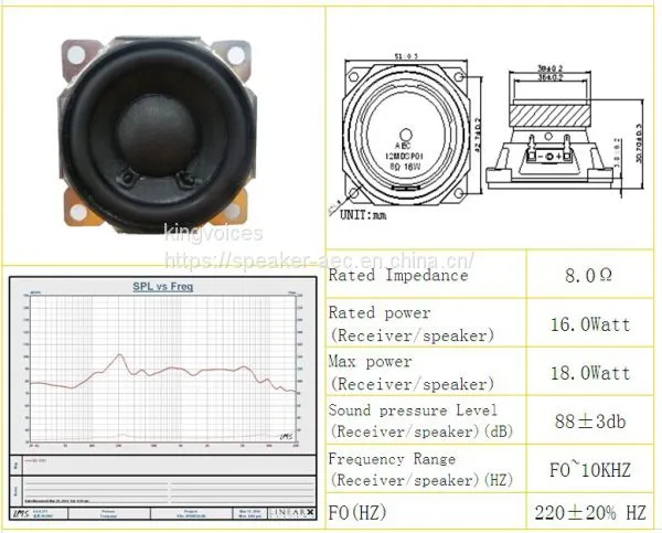 Good Sale 5'' Low Mid Multimedia Speaker 8ohm 16w Woofer Speaker Parts photo-3