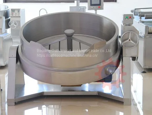 Steam Jacketed Kettle With Stirrer Cooking Equipment Steam Vacuum Jacketed Kettle