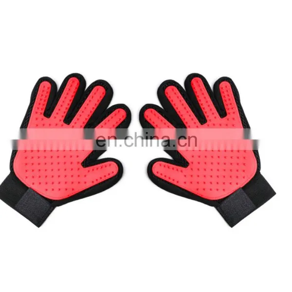 High Quality Pet Grooming Glove for Dog Shedding Brush Dog Bathing Cat Petting Gloves photo-5