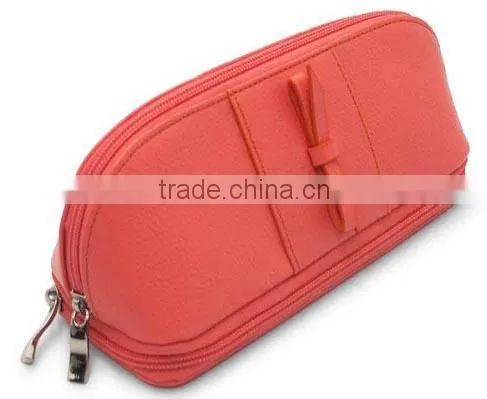 High Quality Soft Leather Cosmetic/Jewelry Case, Coral Faux Leather Jewelry Display Case,jewelry Carry Bag photo-2