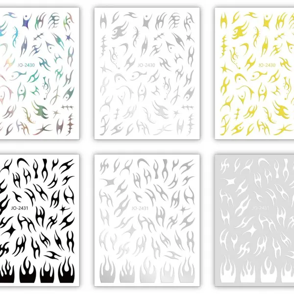 Hot Selling Nail Polish Water Sticker Large Sticker Autumn Maple Leaf Series Insect Printing Watermark Transfer Nail Sticker photo-2