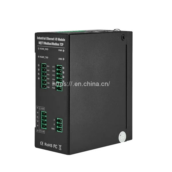 BLIIoT 8DIN8DO data dual network port input and output rail type reverse polarity protection function, remote Ethernet data module