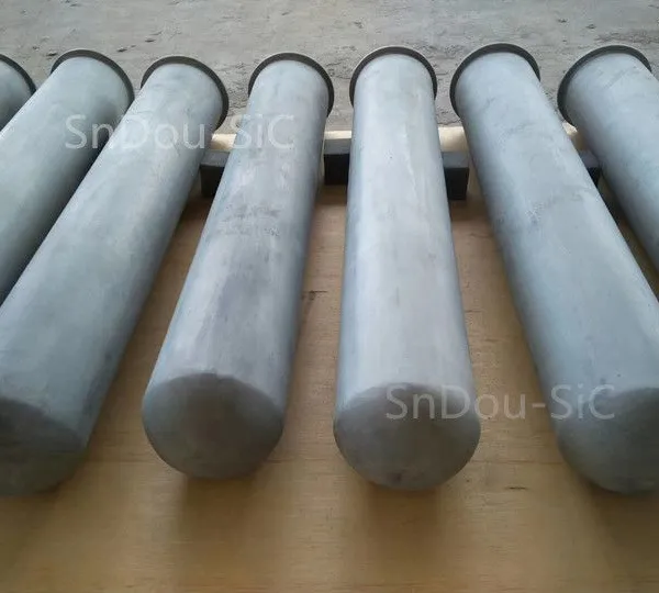 Advanced NSiC Radiant Tubes, NSiC Heating Protective Tubes, Nitride Bonded Silicon Carbide Ceramic Tubes,