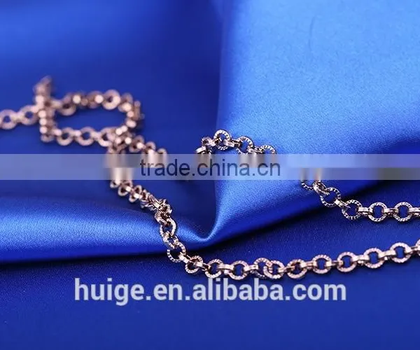 Ornate Jewelry Chain Decorative Chain /coffee Gold Plated Necklace photo-4