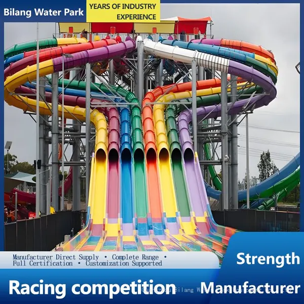 Water Park Large Equipment Rainbow Race Slide photo-3