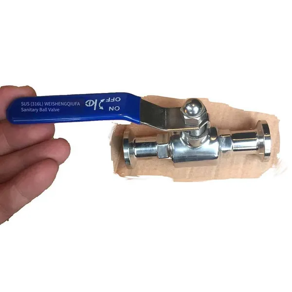 1/2 Inch Sanitary Ball Valve Suitable for 12.7 Steel Pipe Clamp Chuck, 25.4 Manual Ball Valve, 304 Stainless Steel Straight-through Quick-install Valve photo-5