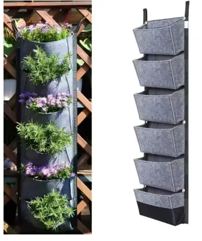 Space-saving Vertical Garden Planter Wall Hanging Multi-pocket Growing Bag for Herbs Strawberries and Flowers photo-3