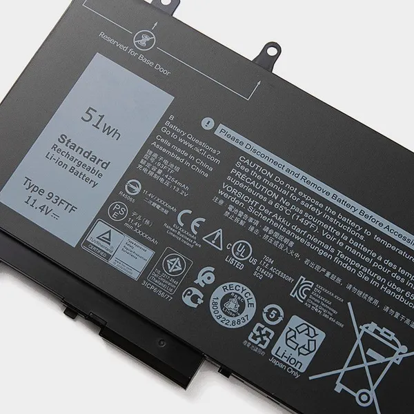 51WH 93FTF Laptop Battery For Dell Latitude 12 5280 5288 5480 5580 5590 5490 5290 5488