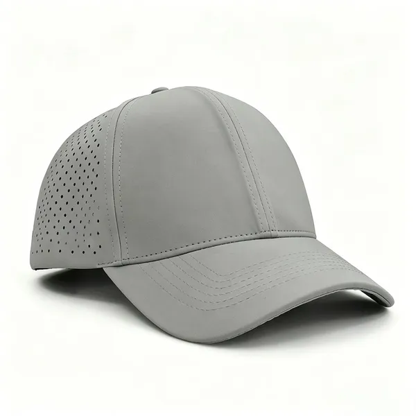 Custom Waterproof Laser Cut Camper Hat Cap Perforated Performance Golf Hat Breathable for Outdoor Running photo-5