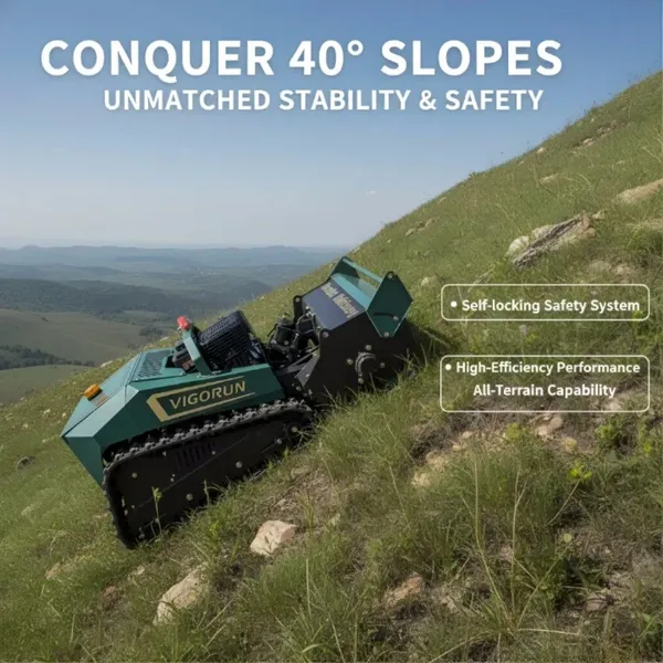 Commercial robot lawn mower Labor-Saving & Cost-Effective CE/EPA radio-controlled mulcher For Banana & Olive Groves