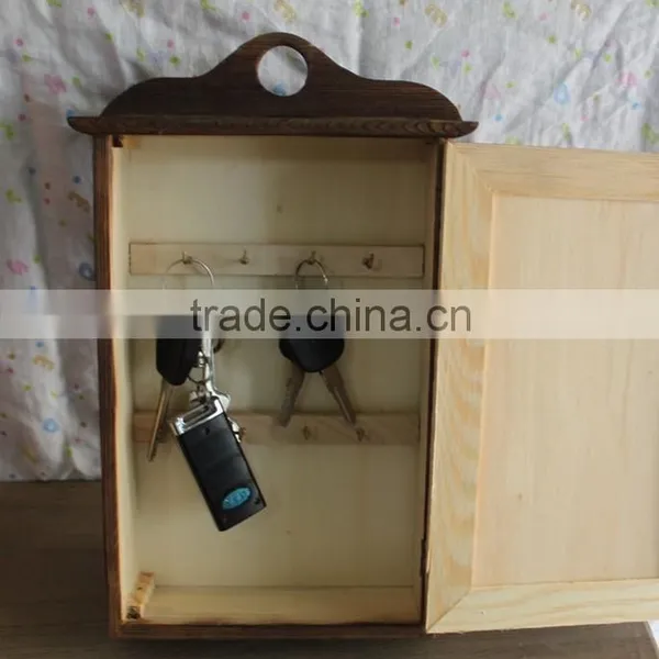 Antique Wooden Key Box, Wholesale Key Storage Box, Wooden Wall Hanging Key Box photo-2