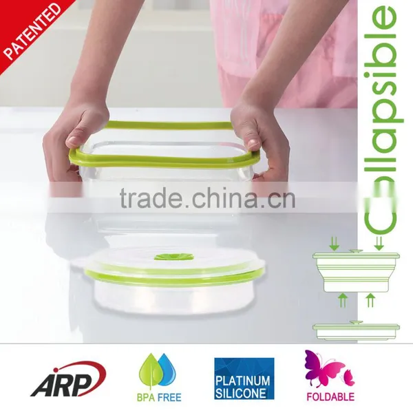 400ml Folding Kitchen Silicone Lunch Box photo-2