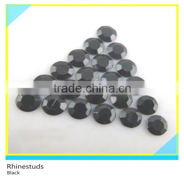 Hot Fix Octagon Rhinestuds Grey Round Flatback Metallic Ss6 2mm 600 Gross Package photo-5
