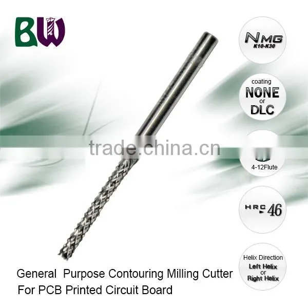 Tungsten Carbide PCB Printed Circuit Board Router Bits For CNC