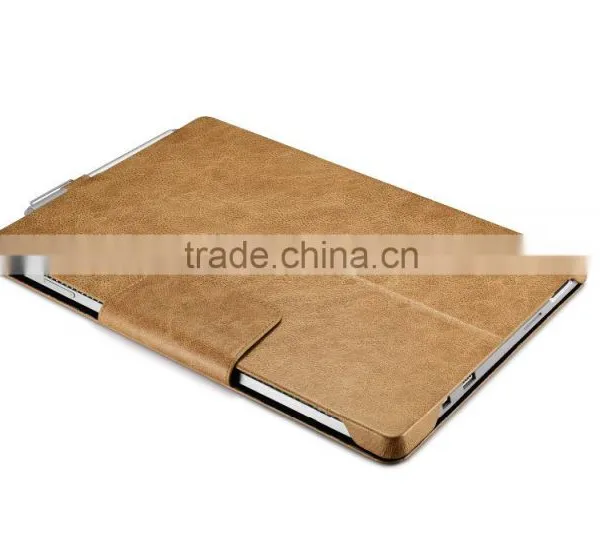 Icarer Luxury Genuine Leather Ultrathin Holder Flip Case for Surface Pro 4 photo-3
