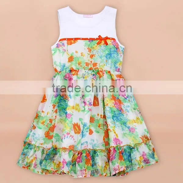 NEW!China Supplier Wholesale Girl Dress Cotton Long Glass Strass Dress photo-3