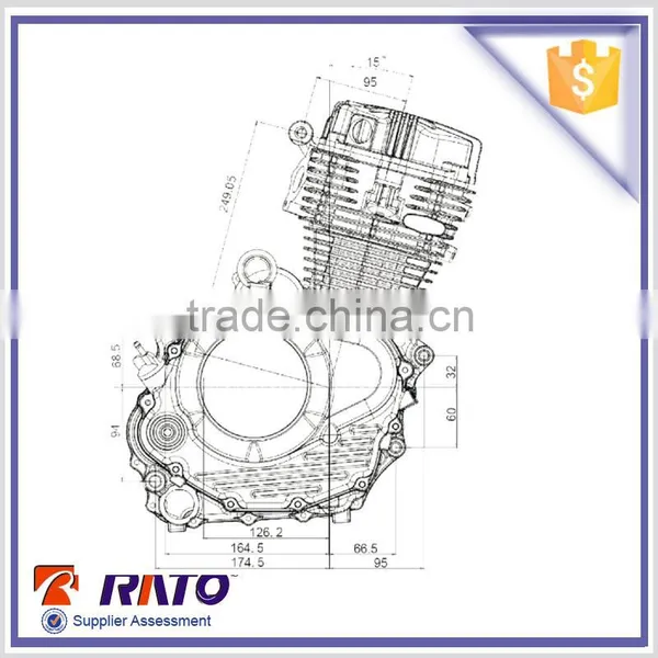 200CC 4 Stroke Mtorcycle Oil Cooled Engine for Sale photo-3