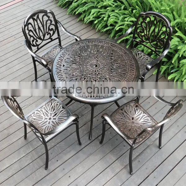 All Weather Bronze Black White Elizabeth European Style Heavy Duty Cast Aluminum Outdoor Garden Furniture Quality Choice photo-2