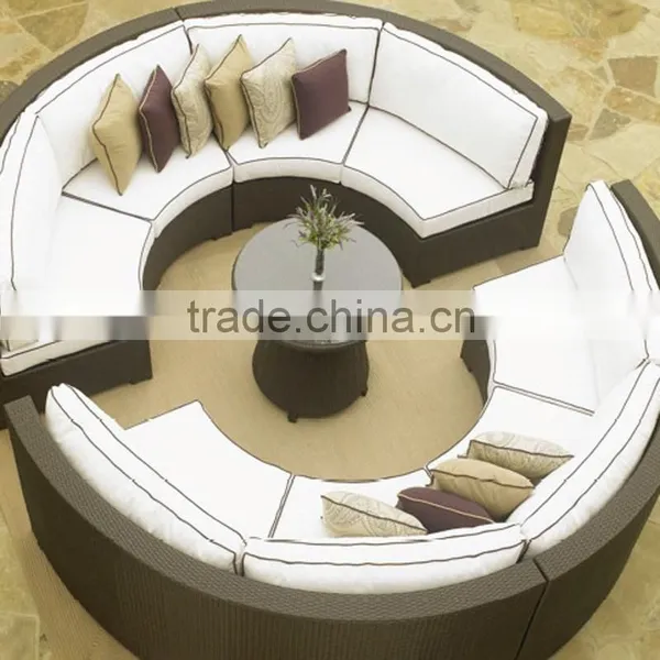 Outdoor Rattan Wicker Garden Furniture Set Round Sofa Bed Quality Choice photo-3