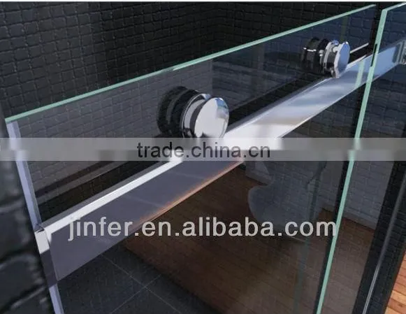 Stainless Steel Sliding Shower Glass Door Flat Type photo-2