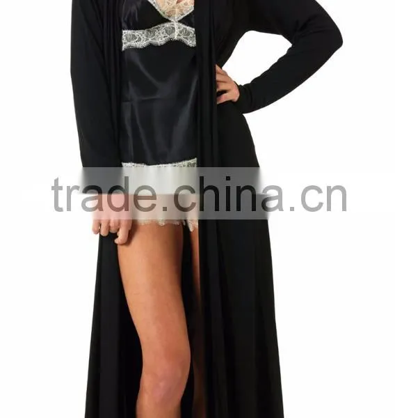 Wholesale Warm Soft Breathable Women's Slinky Jersey Bathrobe photo-2