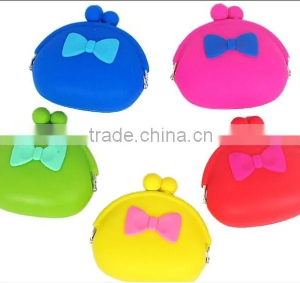 Bowknot Silicone Purse Kid Purse