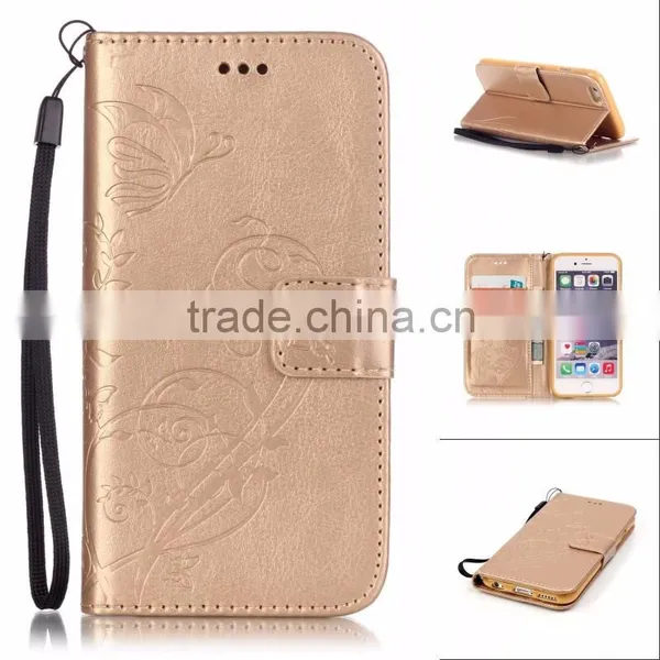 PU Wallet Leather Case With Strap, Leather Stand Case With Inside TPU Cover Sample Free Mobile Phone Case for Iphone 6 photo-5