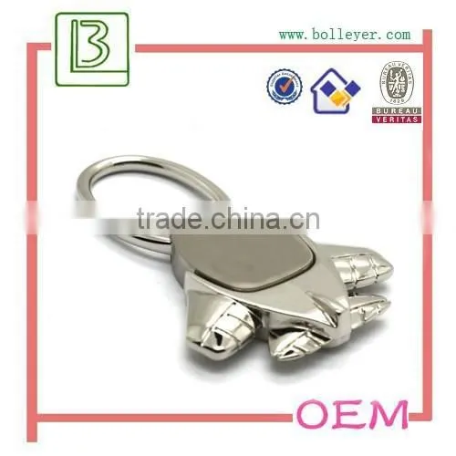 Round Chrome Plated Metal Blank Keychain for Business Gift photo-2