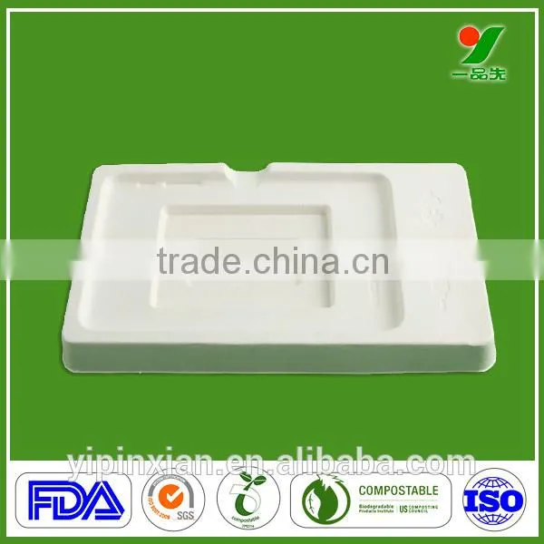High Quality OEM 90days Biodegradable Chic Packing Sugarcane Bagasse Molded Pulp Electronic Component SD Card Packaging Tray photo-2