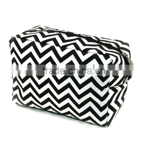 Striped Cheap Chevron Make-Up Cosmetic Tote Bag Carry Case photo-2