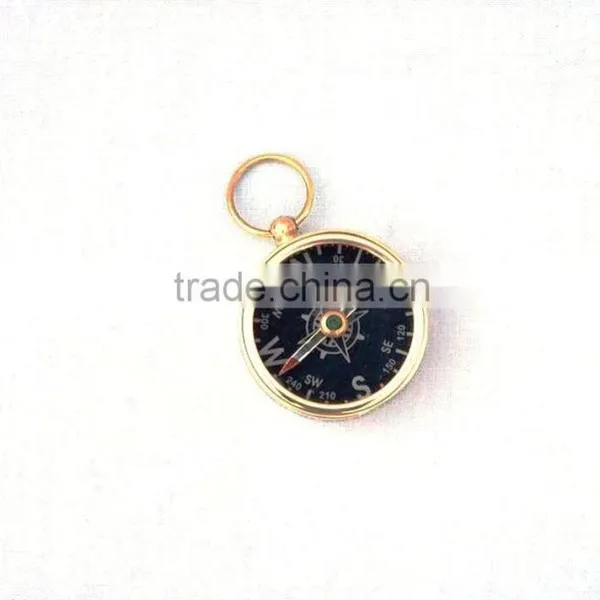 Nautical Pendant Brass Compass-Solid Brass Scout's Black Faced Compass 13408 photo-3