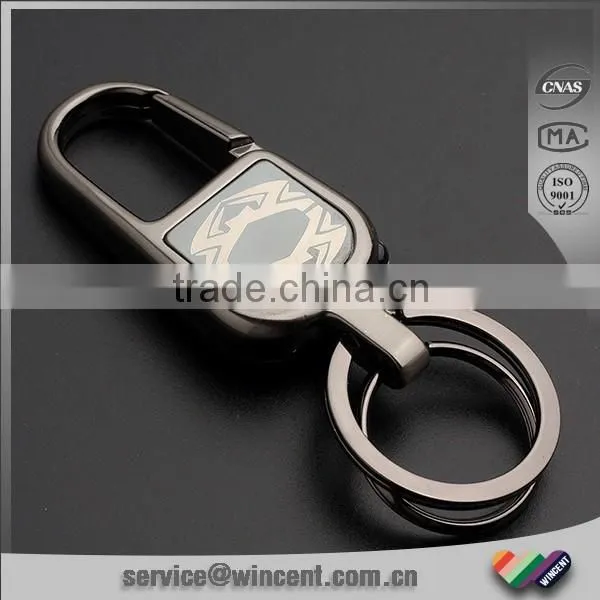 Luxury Dual Ring Men's Flashlight LED Keychain photo-2