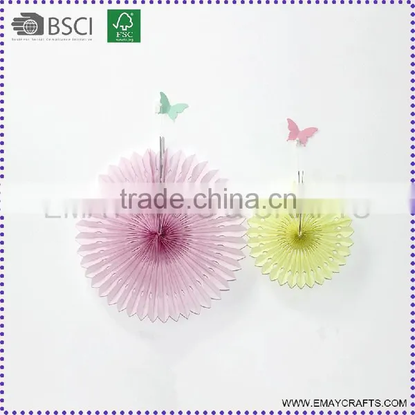 Hot Sale Party Decoration Hanging Tissue Paper Fan photo-2