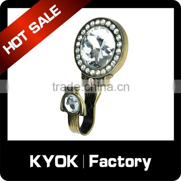 KYOK Fashionable Acrylic Diamond Shape Curtain Finials,goods Curtain Wall Hooks,concrete Wall Hooks photo-3