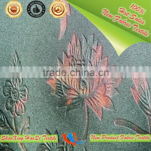 Fabric Textile New Product 2015 China Shaoxing Factory Wholesale Knit Scuba Fabric 3d Print Emboss photo-6