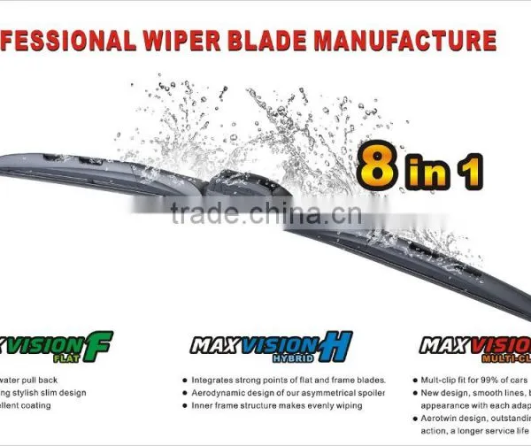 Driver Streak-free Quiet Smooth Metro Front Flex Vehicle Accessories Hybrid Japanese Car Windshield Stealth Passager Wiper Blade photo-4