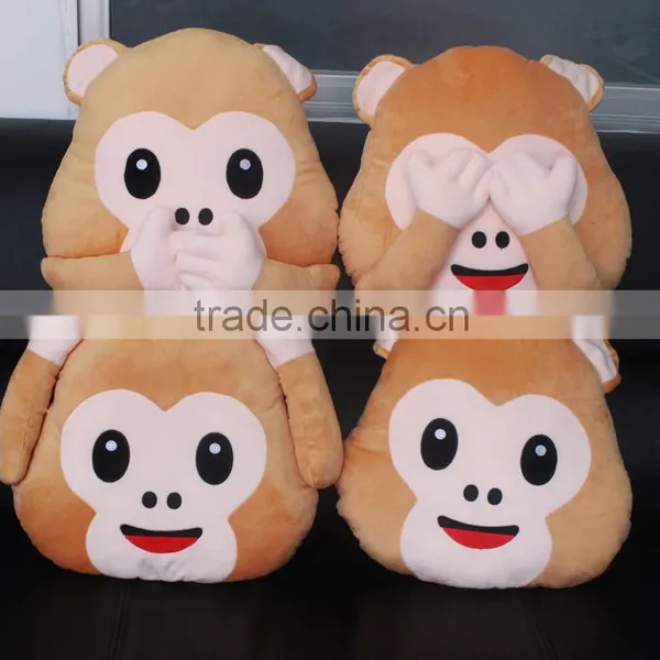 Wholesale Cute Monkey Animal Shape Emoji Pillow With Low Price photo-6