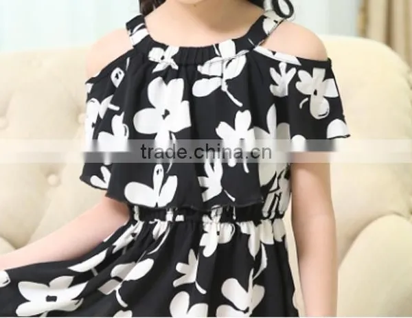 2015 New Fashion Children Girl Flower Dress photo-3