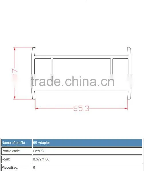 Upvc Profile Door and Window /65 Casement Series/plastic Profile photo-2