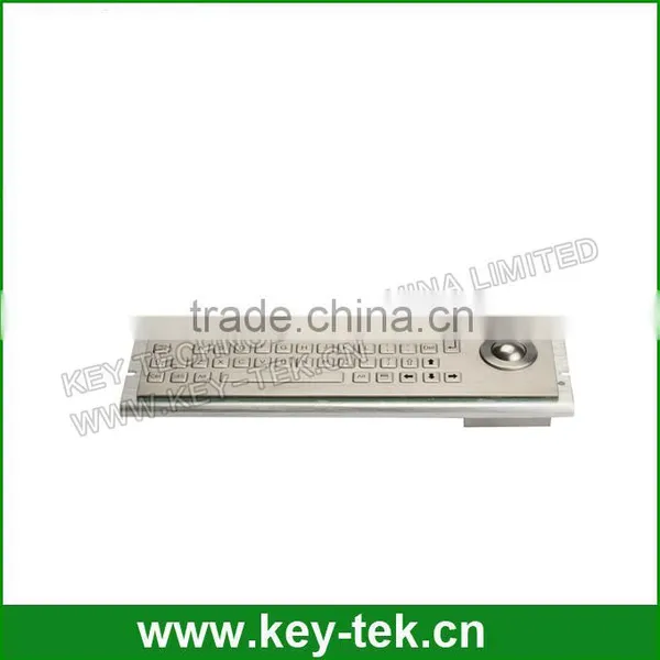 MIni Industrial 0.45mm Short Stroke Ip65 Usb Metal Keyboard With Trackball photo-3